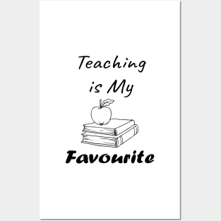 Teaching is My Favourite ,Book Lover Gift,Teacher Gift. Posters and Art